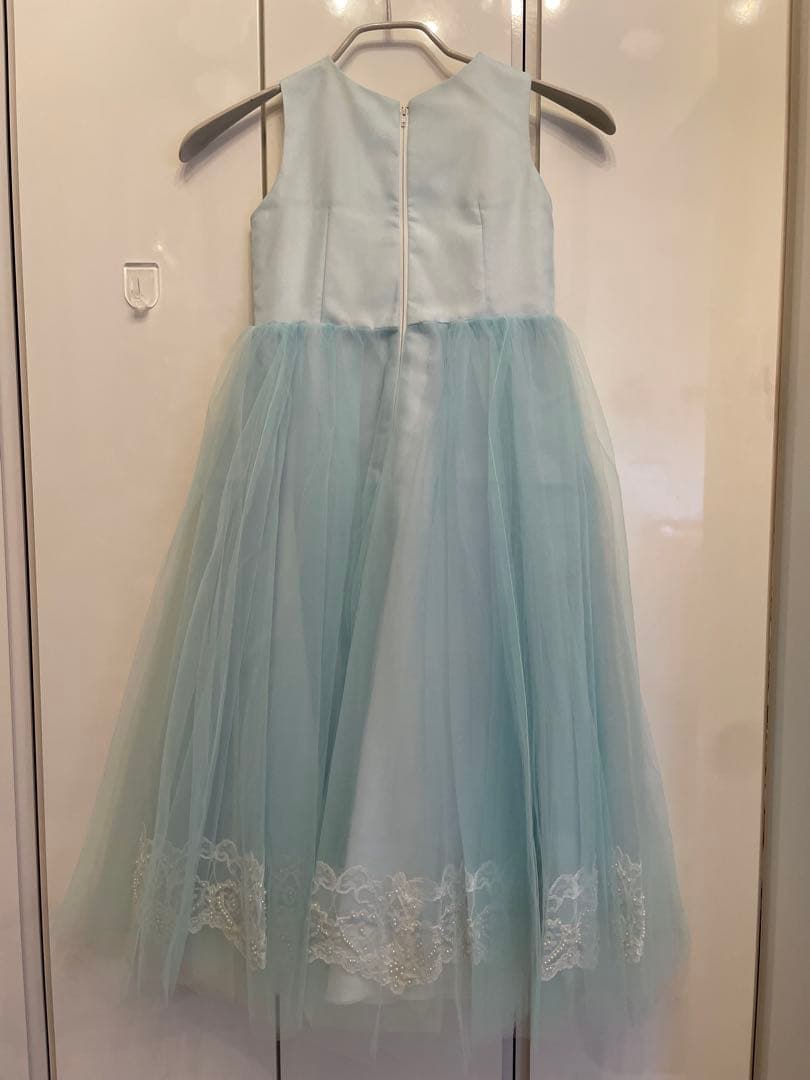 DRESCCO ライトブルー刺繍ロングドレス　発表会