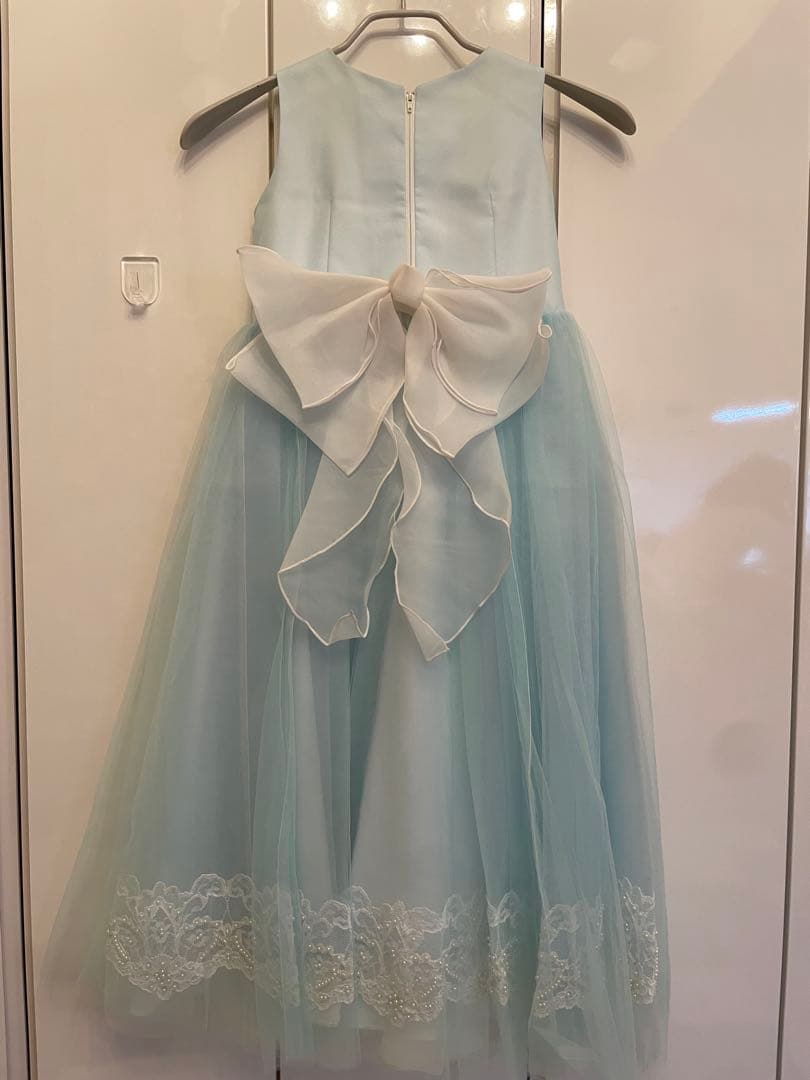 DRESCCO ライトブルー刺繍ロングドレス　発表会