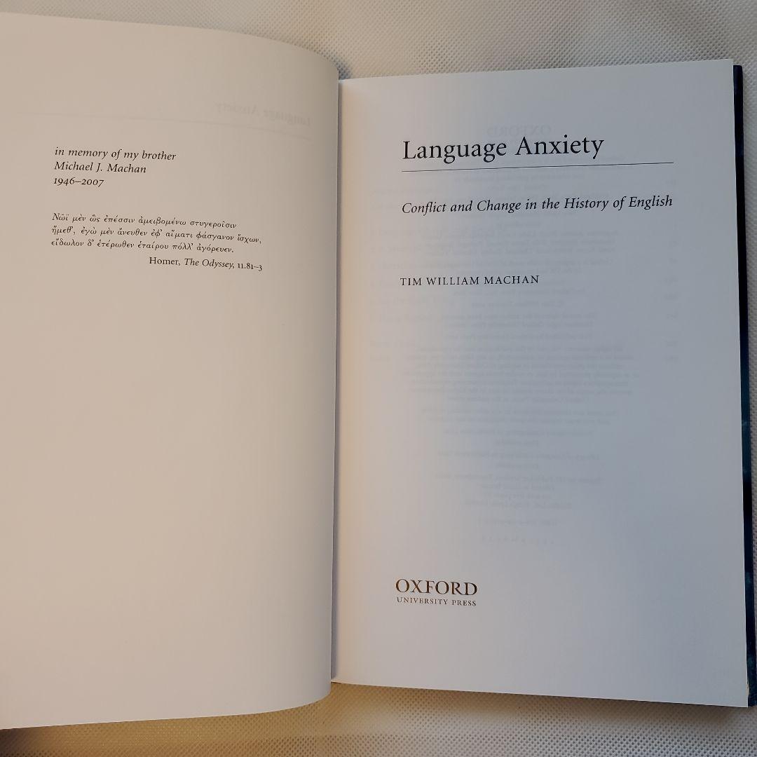 洋書 Language Anxiety