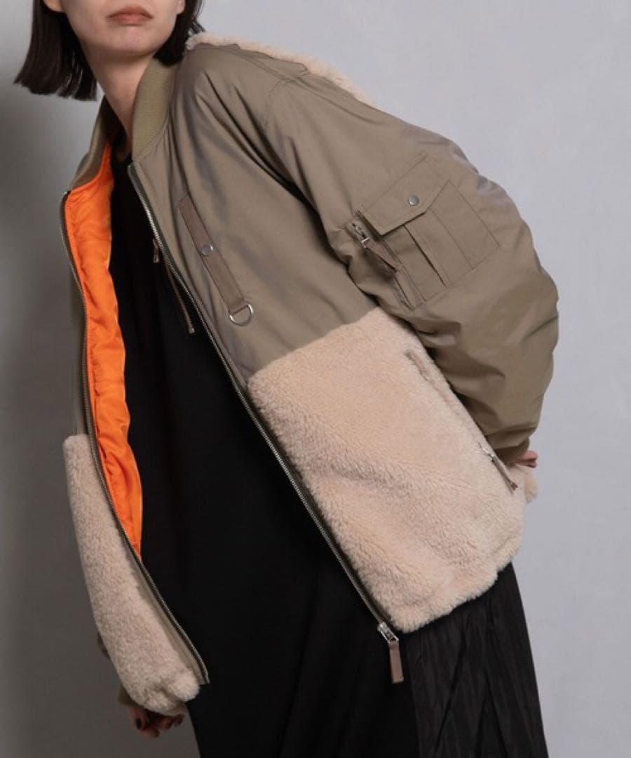 新品同様❇️定価4.2万MARECHAL TERRE ボア切替 MA-1風ブルゾン