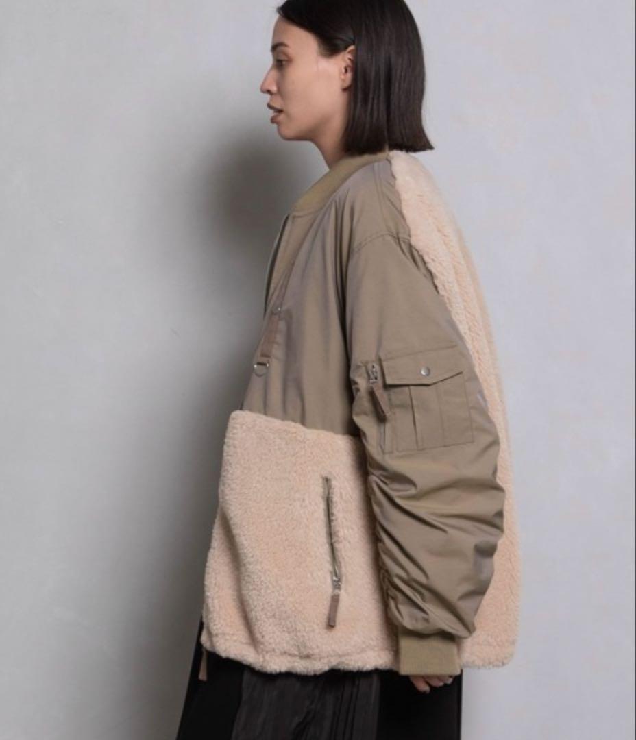 新品同様❇️定価4.2万MARECHAL TERRE ボア切替 MA-1風ブルゾン