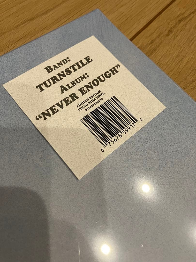 TURNSTILE NEVER ENOUGH レコード(VOLVO BLUE)