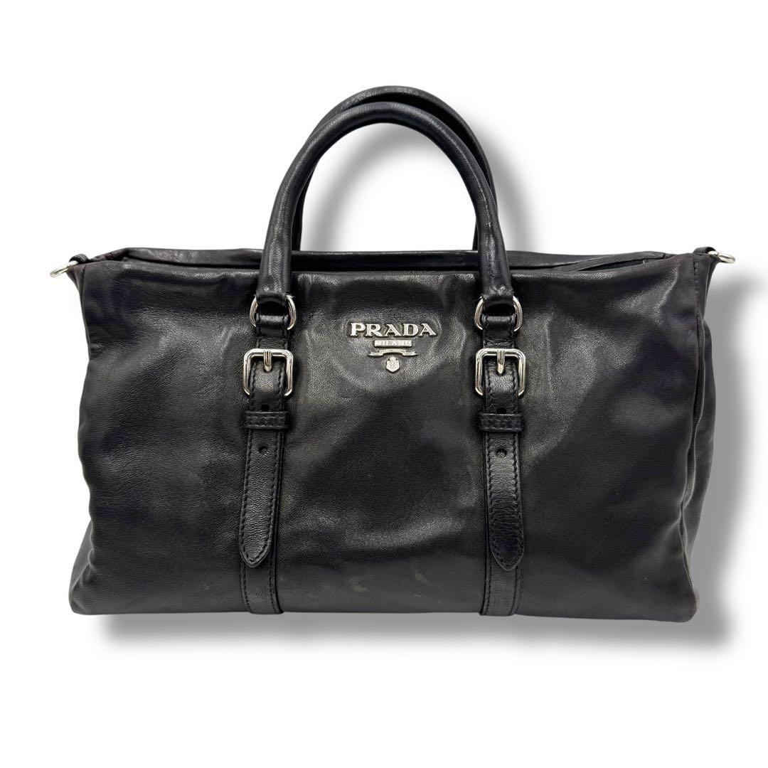 PRADA ナッパレザー 2WAY ボストンバッグ ショルダーバッグ