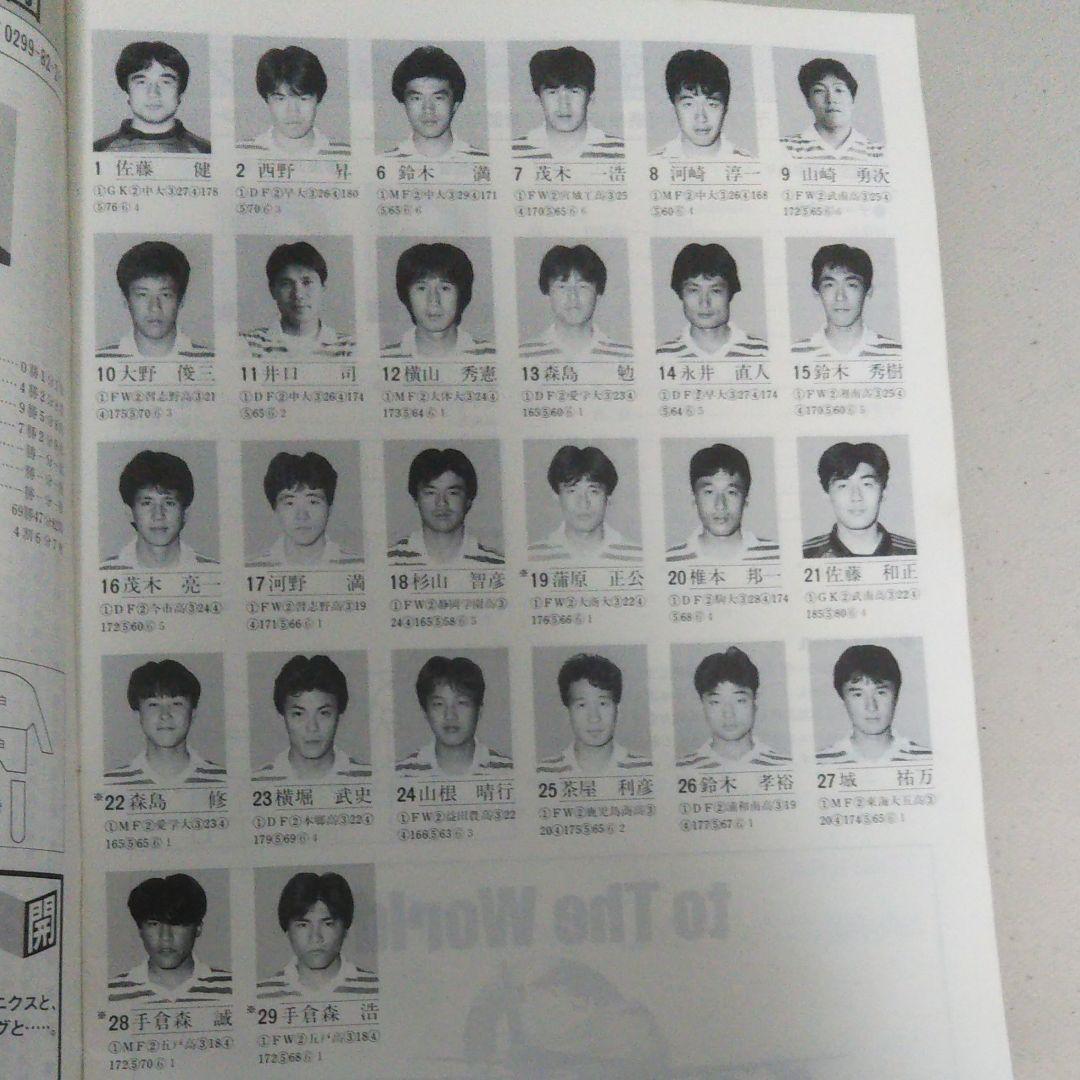 【サッカーパンフレット】1986 日本サッカーリーグ２部