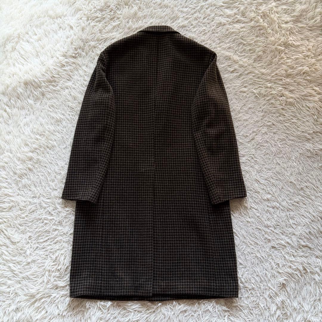 <極美品>CARUSO butterflyブラウン ウール チェスターコート50