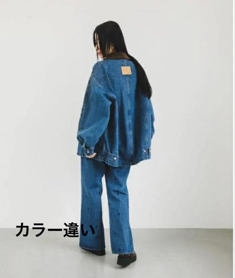 未使用 KBF 2WAYカラーデニムブルゾン ブルー