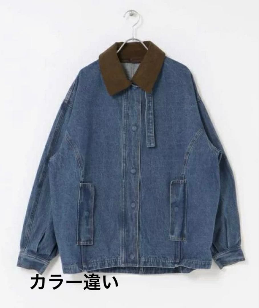 未使用 KBF 2WAYカラーデニムブルゾン ブルー