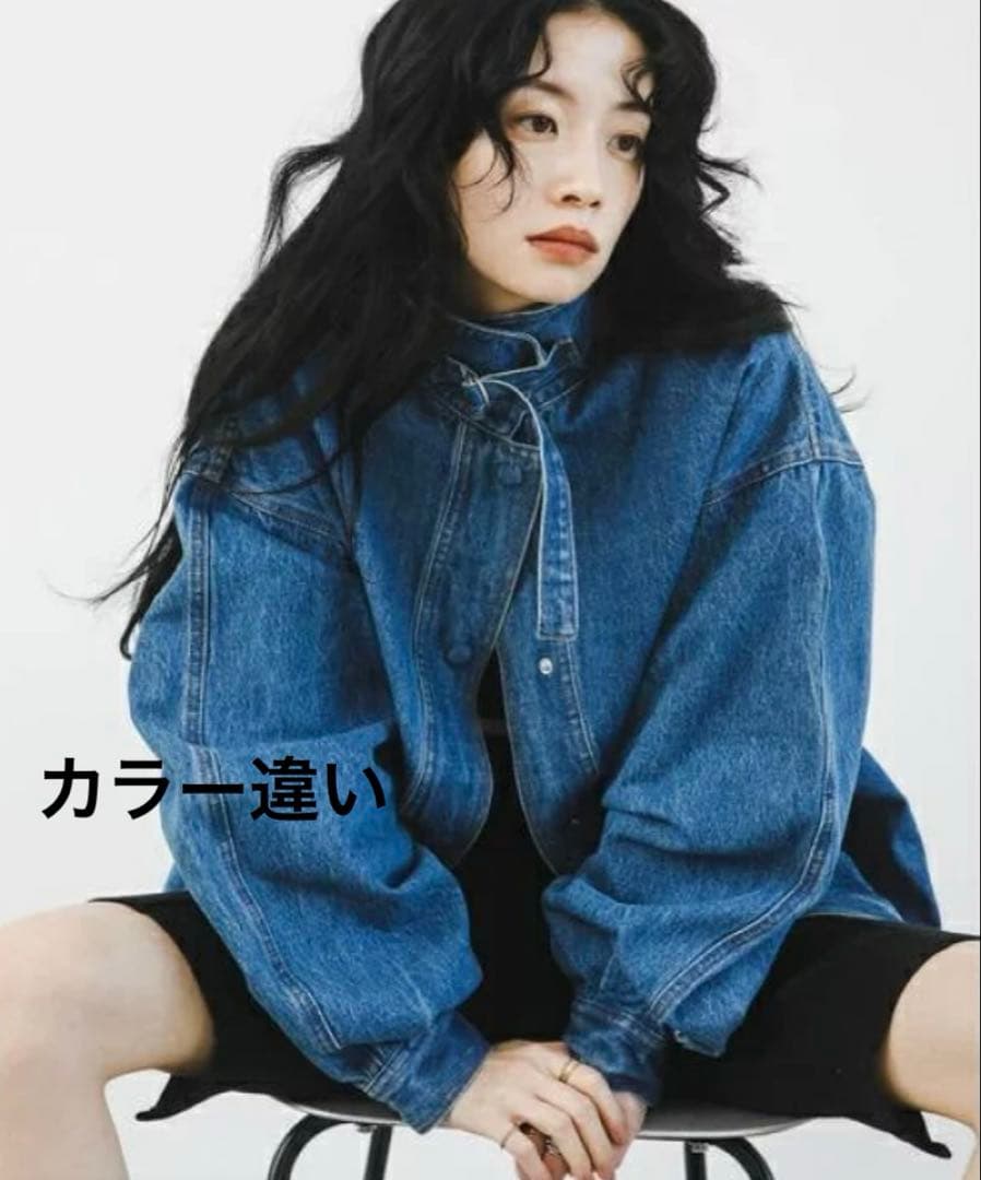 未使用 KBF 2WAYカラーデニムブルゾン ブルー