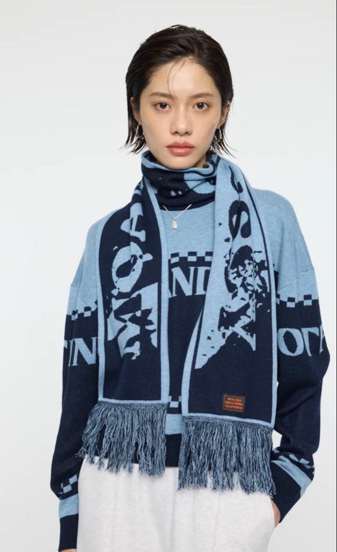 MOANDMO JACQUARD マフラー　moussy マフラー　タグ付き