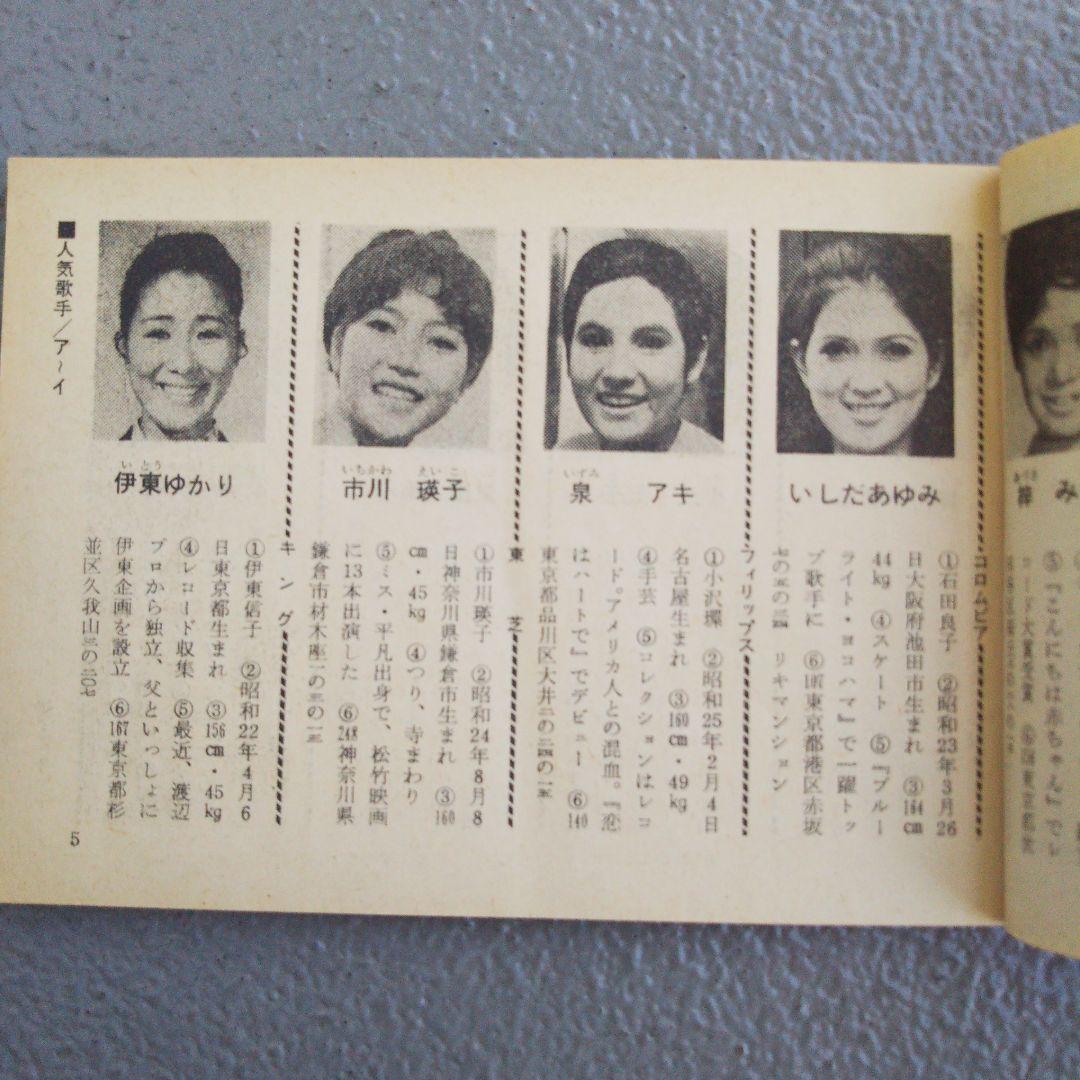 昭和レトロ 超激レア/70’スター名鑑YOUNG＆FRESH・STAR LIST