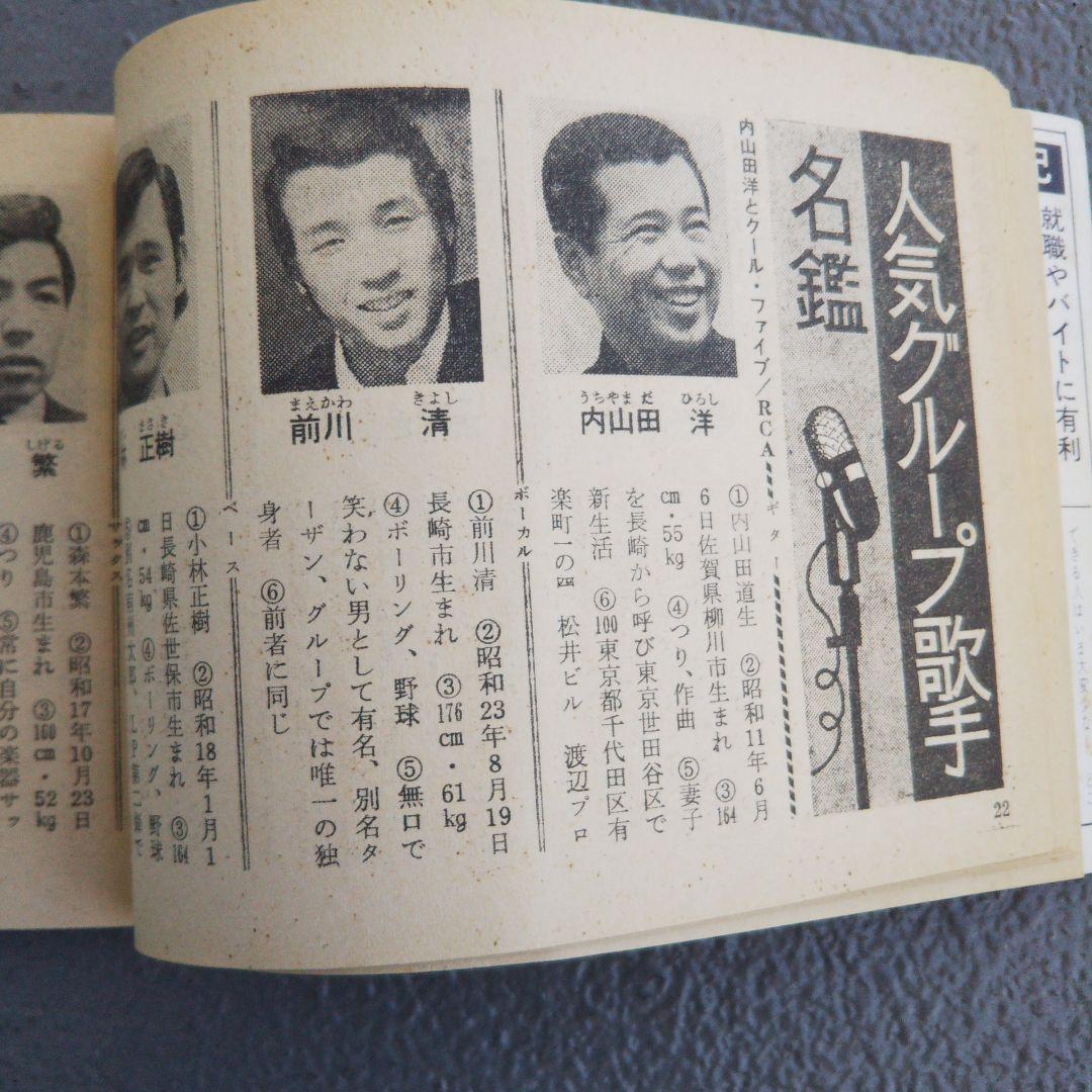 昭和レトロ 超激レア/70’スター名鑑YOUNG＆FRESH・STAR LIST