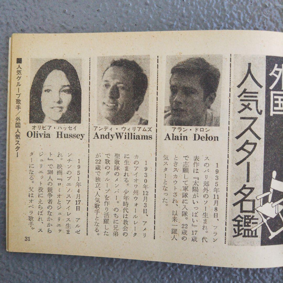 昭和レトロ 超激レア/70’スター名鑑YOUNG＆FRESH・STAR LIST