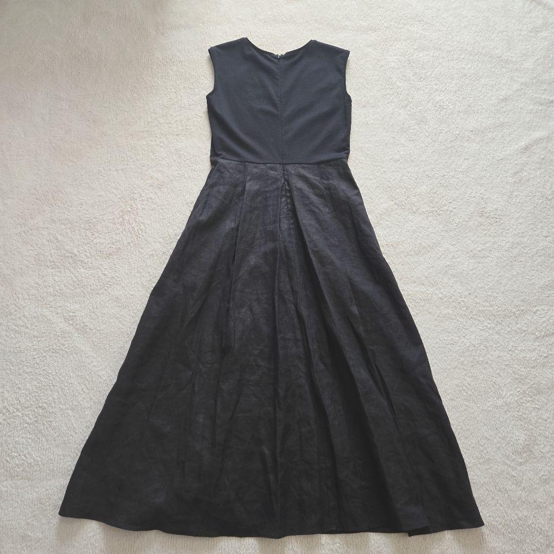 ルフィル　麻ブロードノースリーブワンピース