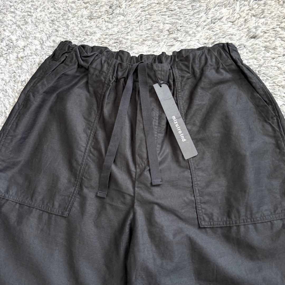 新品未使用 mizuiro ind ミズイロインド カーゴイージーパンツ 黒