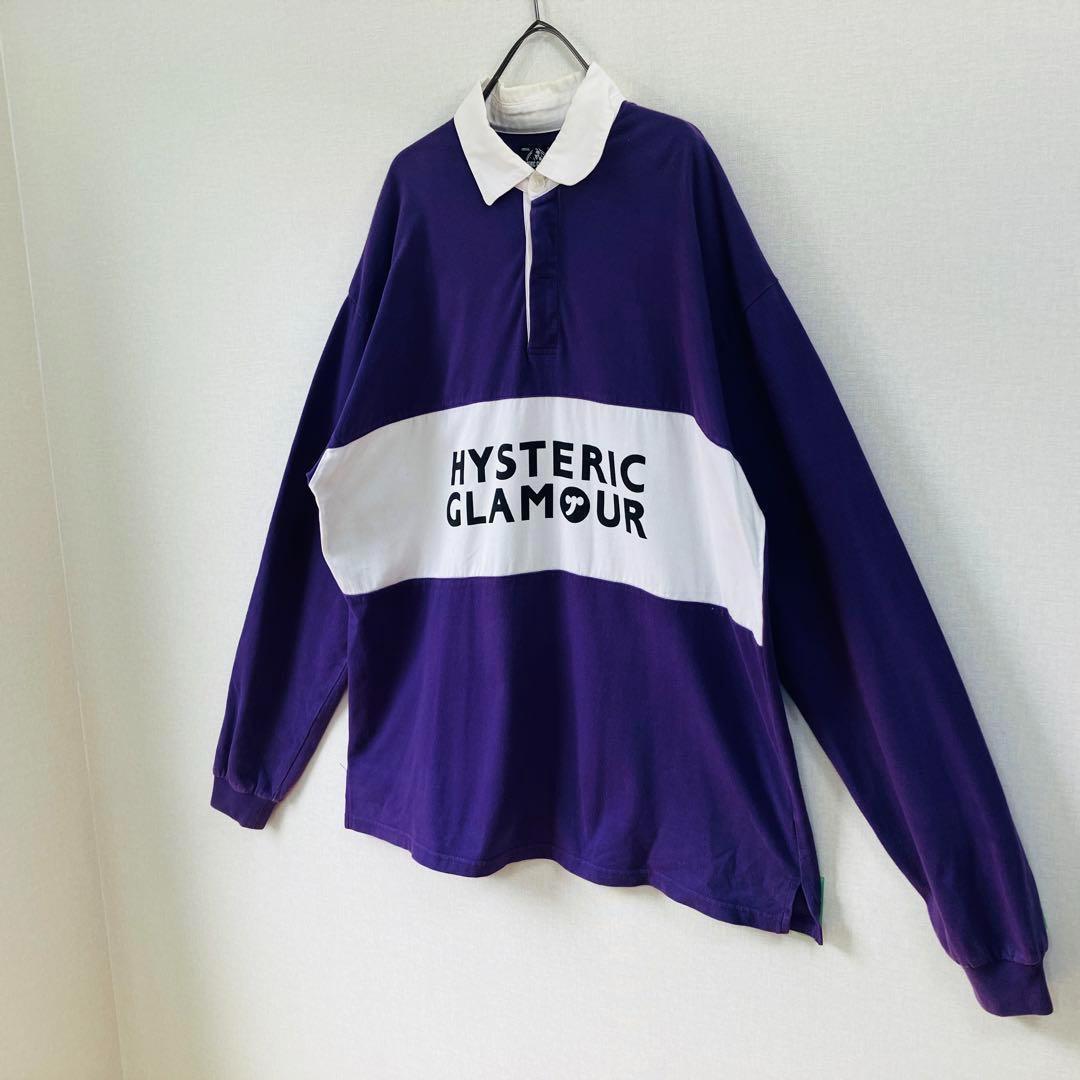【激レア】ヒステリックグラマー ラグビーシャツ サイズL　ＨＹＳ　ＳＹMBOL