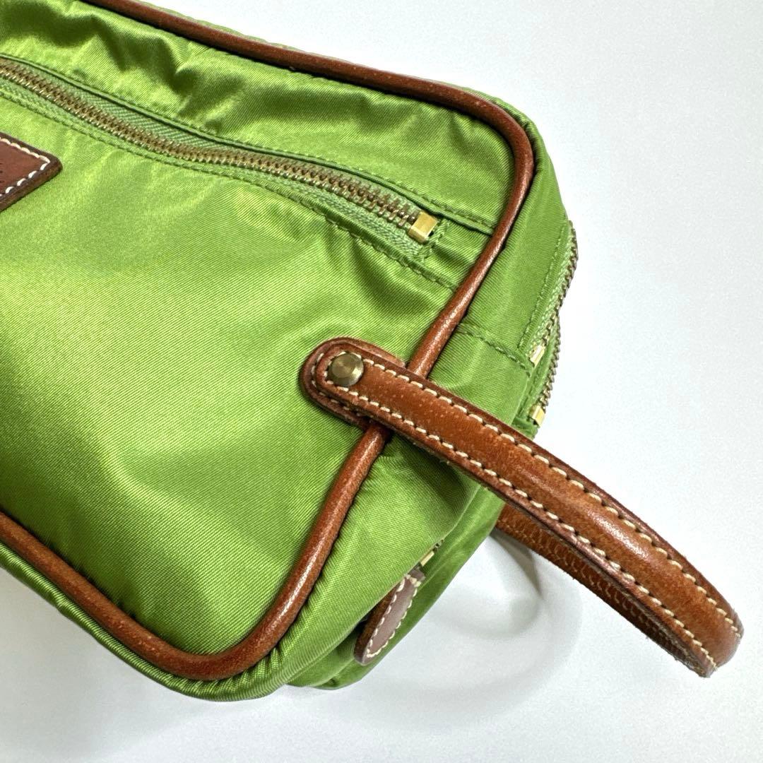 【極美品】Felisi フェリージ　ナイロンポーチ　719 グリーン
