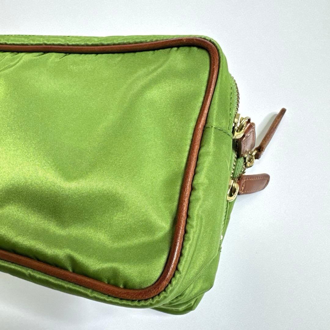 【極美品】Felisi フェリージ　ナイロンポーチ　719 グリーン