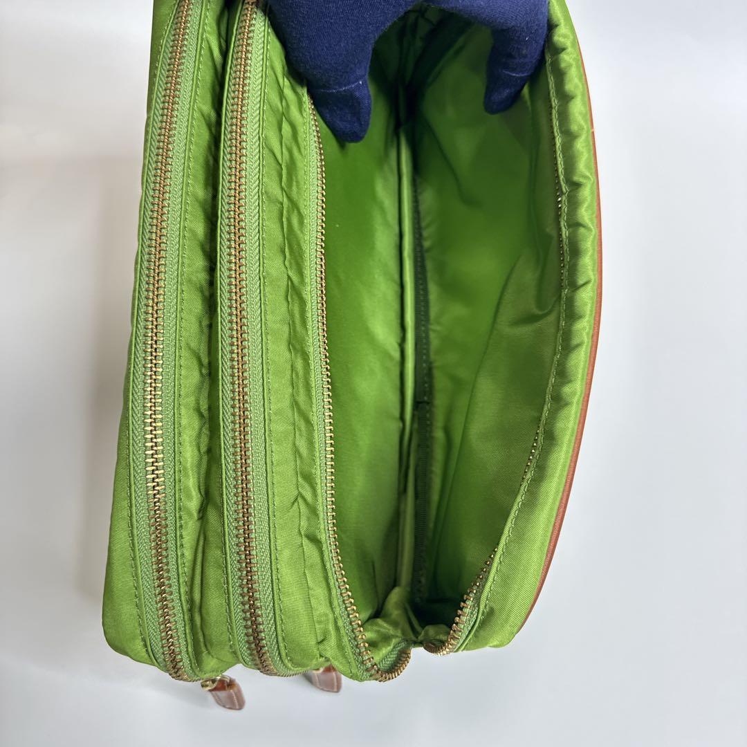 【極美品】Felisi フェリージ　ナイロンポーチ　719 グリーン