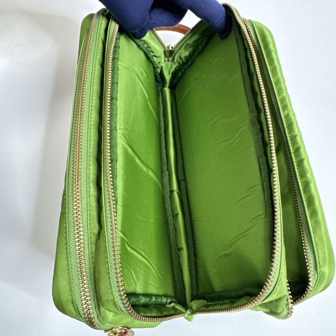 【極美品】Felisi フェリージ　ナイロンポーチ　719 グリーン