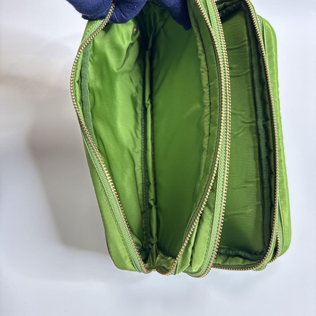 【極美品】Felisi フェリージ　ナイロンポーチ　719 グリーン