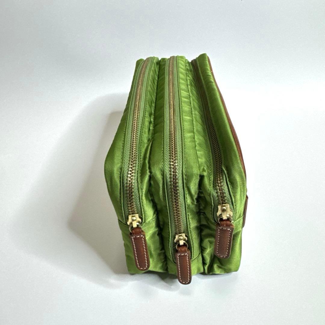 【極美品】Felisi フェリージ　ナイロンポーチ　719 グリーン