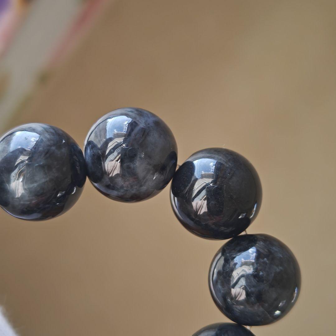 新作♡火供龍紋丸天珠、黒翡翠、グアテマラ産翡翠