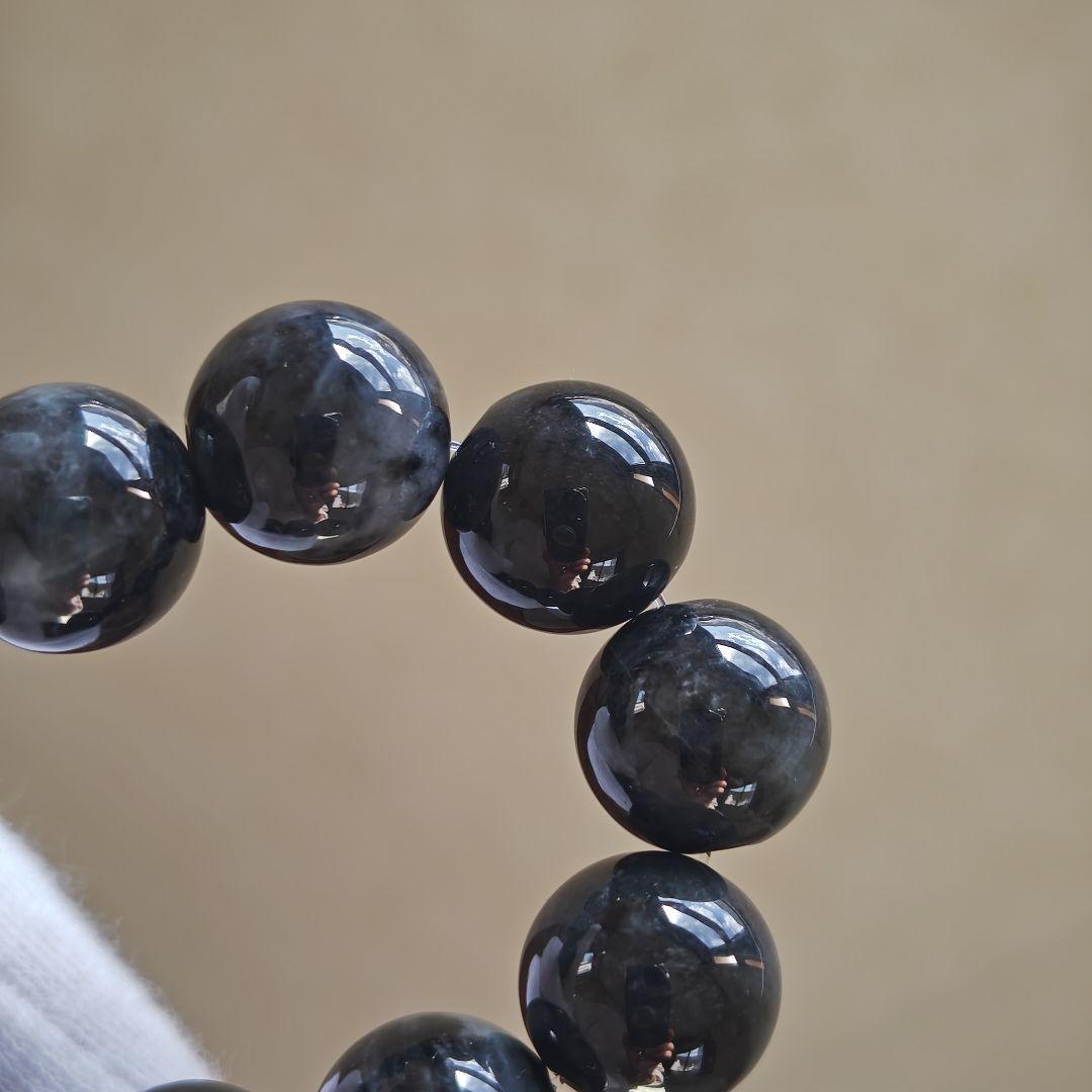 新作♡火供龍紋丸天珠、黒翡翠、グアテマラ産翡翠