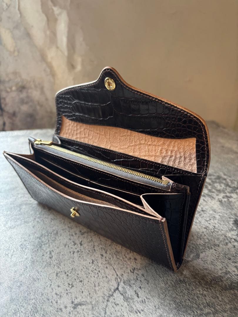 イタリアンレザー LIPARI 長財布 ハンドメイド