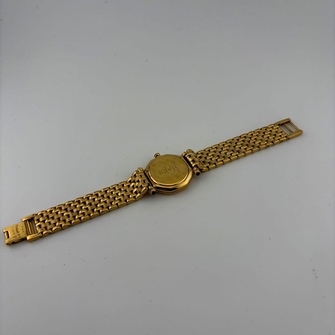 【新品電池/稼働】 Christian Dior 腕時計 カットガラス ゴールド