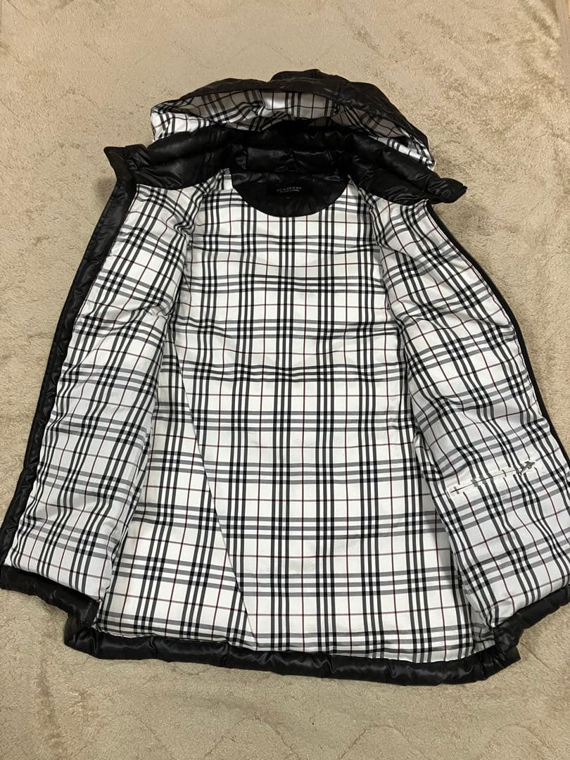 【Niko様】バーバリーブラックレーベルダウンベスト　ノバチェック美品、Lサイズ