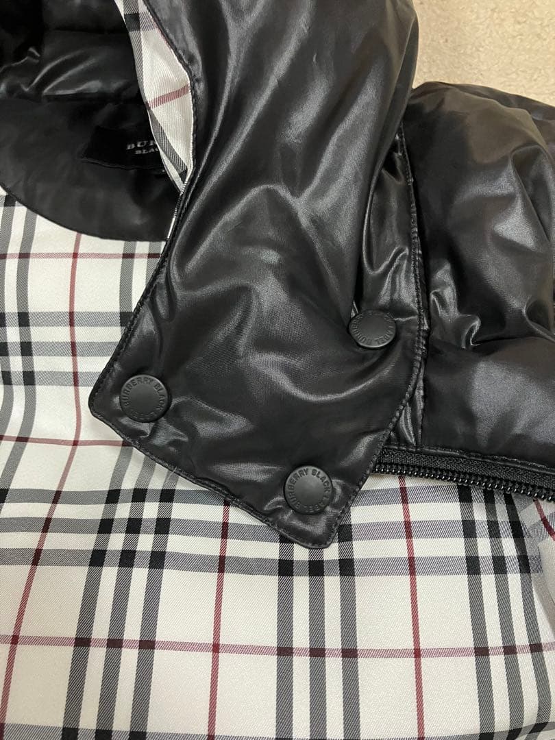 【Niko様】バーバリーブラックレーベルダウンベスト　ノバチェック美品、Lサイズ