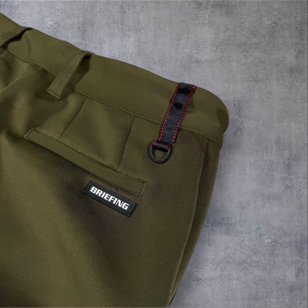 極美品 ブリーフィング BRIEFING 3D ロゴ ジョガー パンツ カーキ