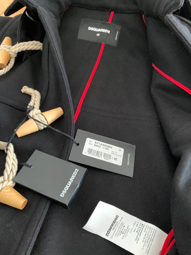 定価¥28万円 DSQUARED2 20AW ダッフル コート ウール黒48美品