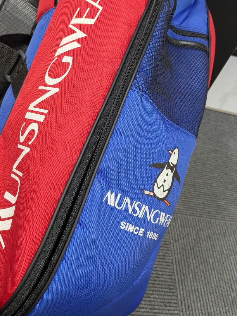 MUSINGWEAR マンシングウェア ゴルフバッグ 青/赤