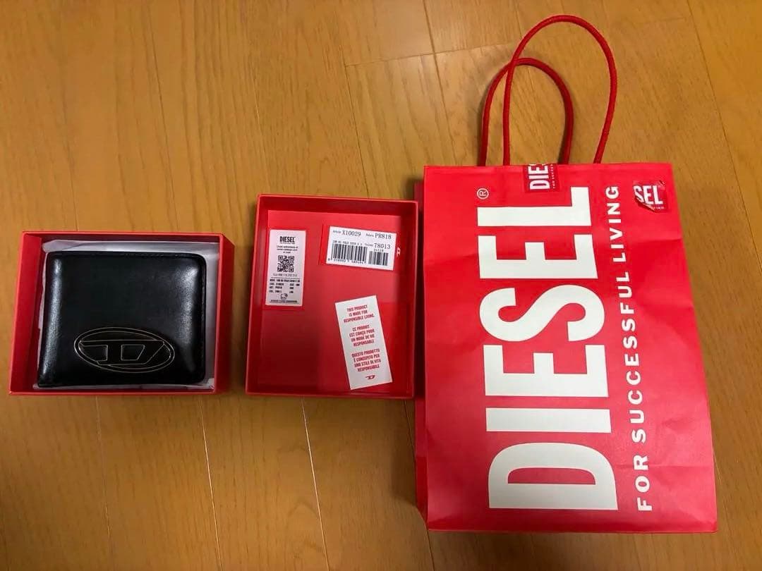 最終価格　DIESEL ブラックレザー 二つ折り財布
