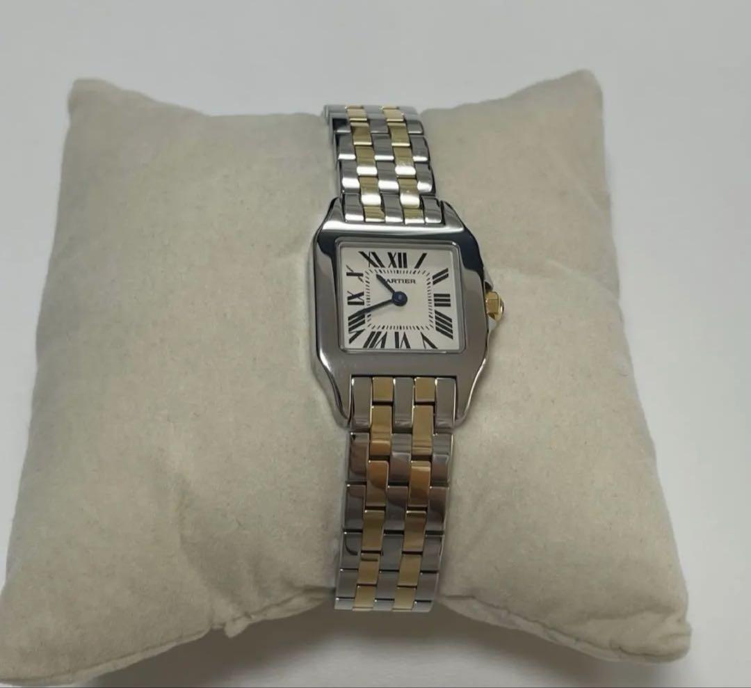 【クミクミ】Cartier カルティエ　サントスドゥモワゼル SM コンビ