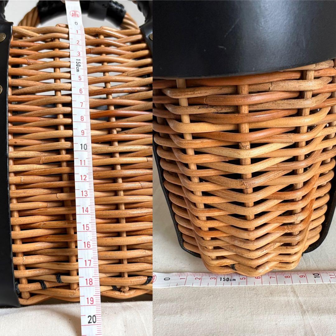 極美品　ebagos オイルショルダーミニ 紅籐 ブラック エバゴス　黒