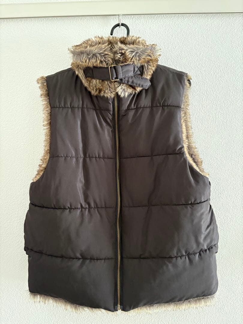 ACLENT リバーシブル ダウンファーベスト