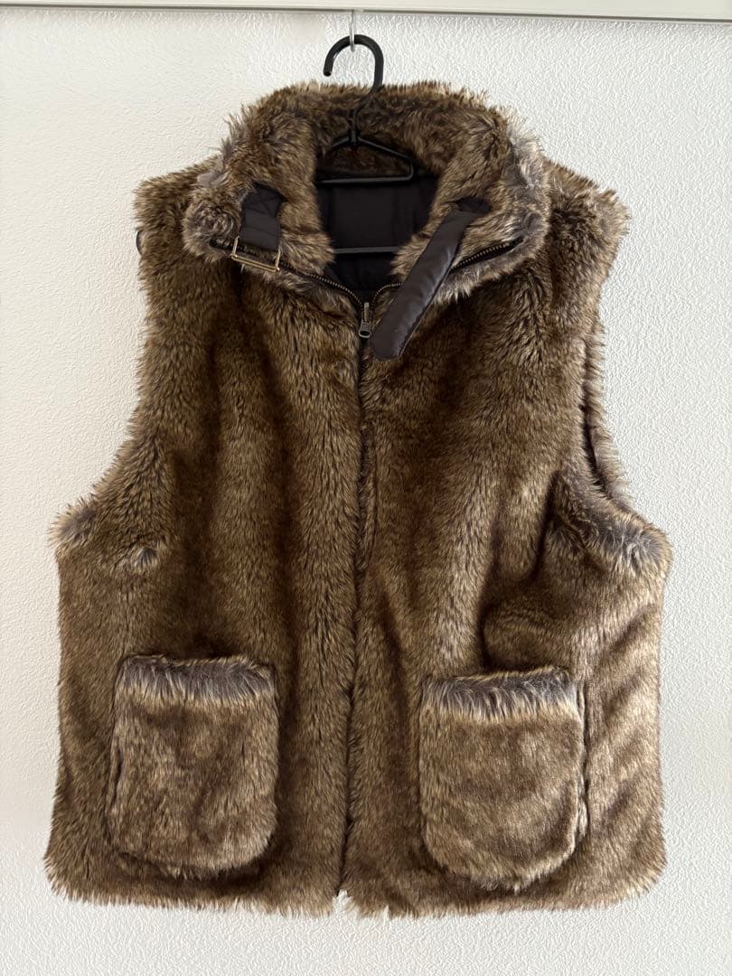 ACLENT リバーシブル ダウンファーベスト