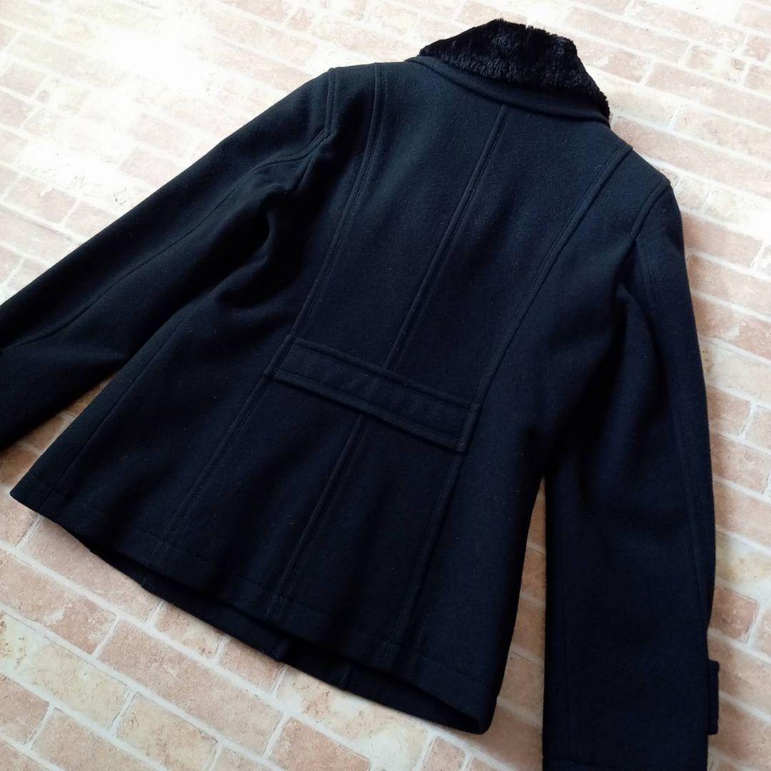 【未使用】バーバリーロンドン　Pコート　アンゴラ混　ノバチェック　160cm