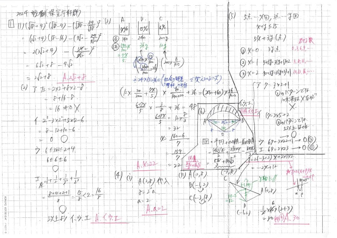 塾講師オリジナル数学解説 全問動画付!! 市立堀川 探求学科群 2023～25