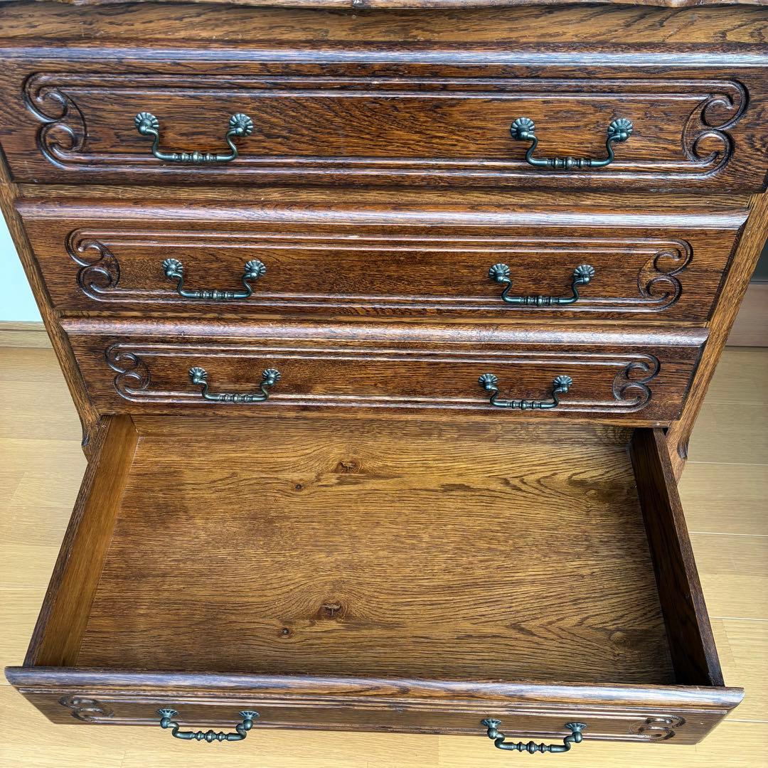 三越家具 Brugge 4段チェスト アンティーク 猫脚 ブルージュ