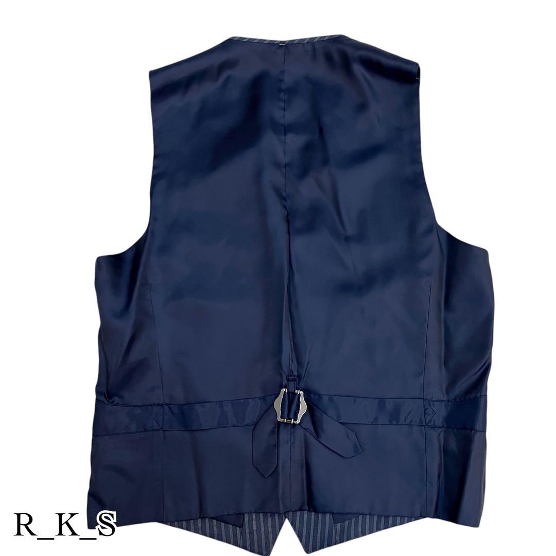 Tenoras ティノラス ストライプ スリーピース スーツ L ブルーグレー