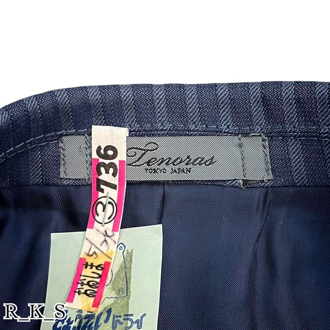 Tenoras ティノラス ストライプ スリーピース スーツ L ブルーグレー