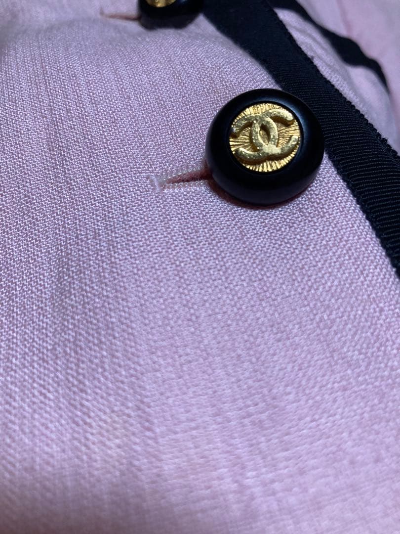 シャネル　ヴィンテージ　ジャケット　ピンク　38 ココマーク