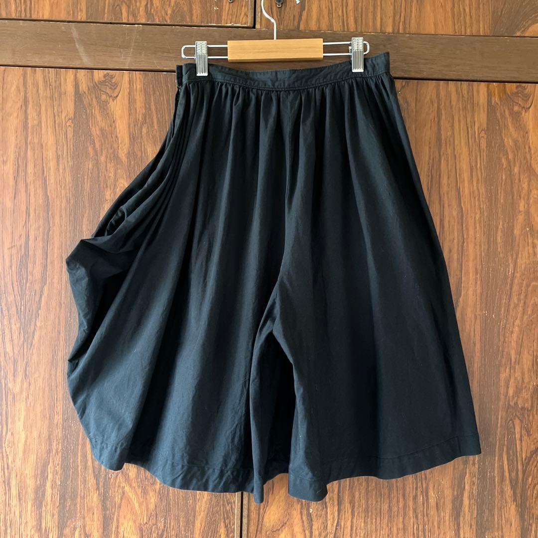 トリコ コムデギャルソン.変形キュロット.黒.AD1998