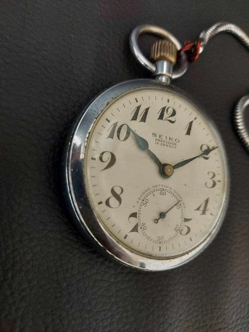 ★国鉄『SEIKO 手巻き懐中時計/ホイッスル』鉄道グッズ2点セット/ジャンク品