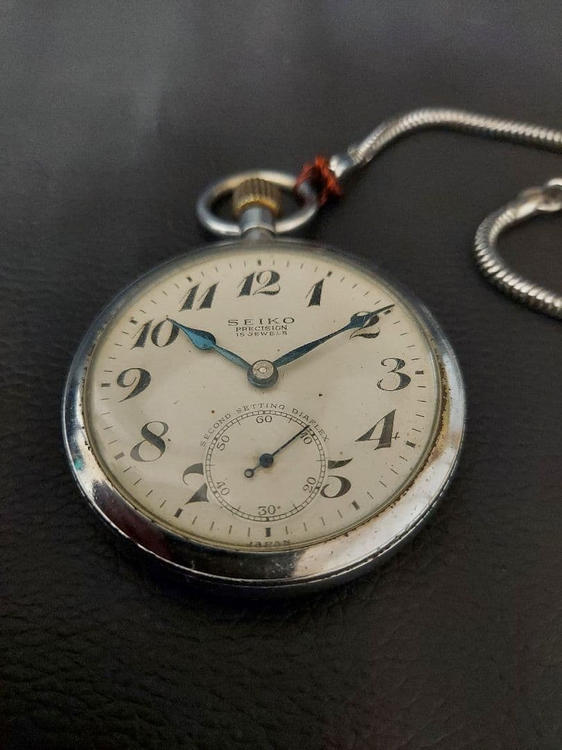 ★国鉄『SEIKO 手巻き懐中時計/ホイッスル』鉄道グッズ2点セット/ジャンク品