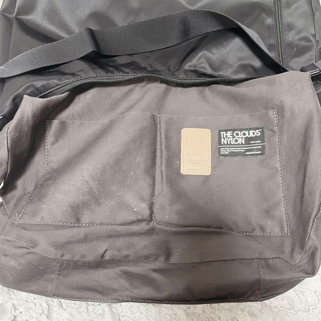 美品！russet ラウンドビッグショルダーバッグ　ブラック×ゴールド金具 希少