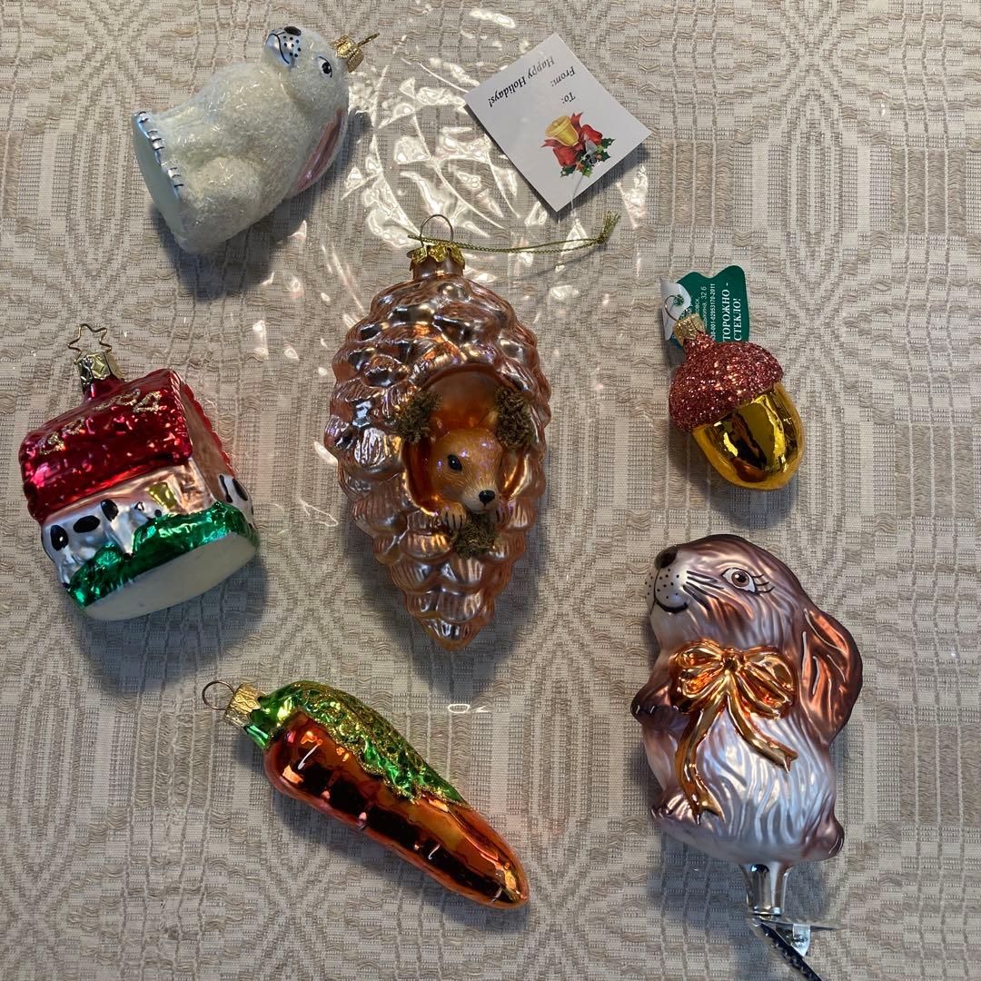 ガラスオーナメント6点